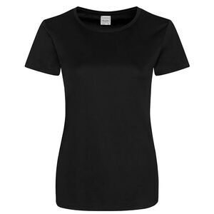 AWDis Just Cool Womens/Ladies Girlie Smooth T-Shirt / Jet Black